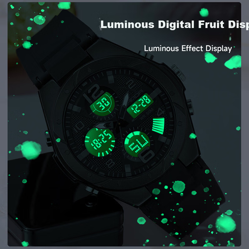 Children's Electronic Watch for Boys, Students, Primary and Secondary School Students, Waterproof Sports Watch with Night Light Alarm, 40,000 Kilometers