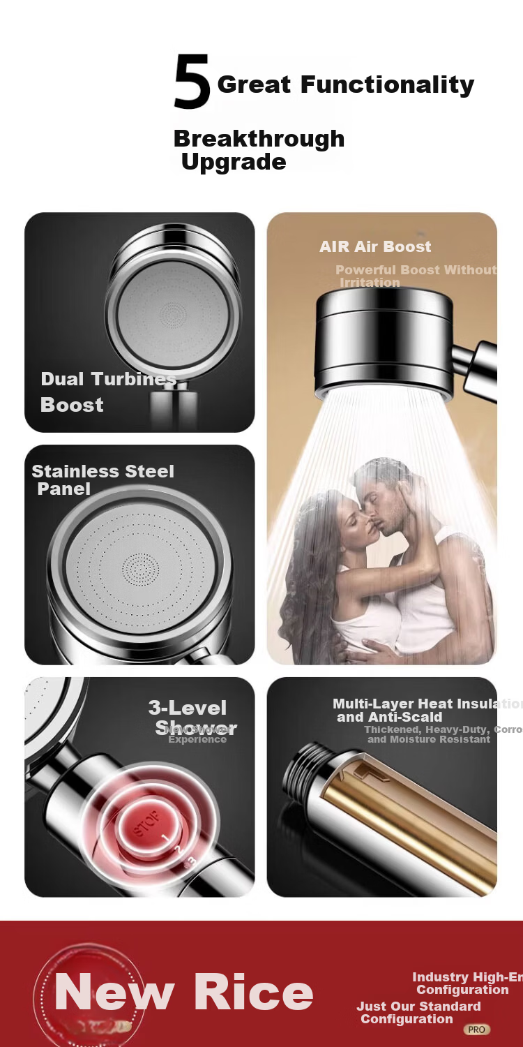 Del 28-Year Brand High-Pressure Shower Head Bathroom Household One-Button Water Stop Handheld Showerhead DJ124 1