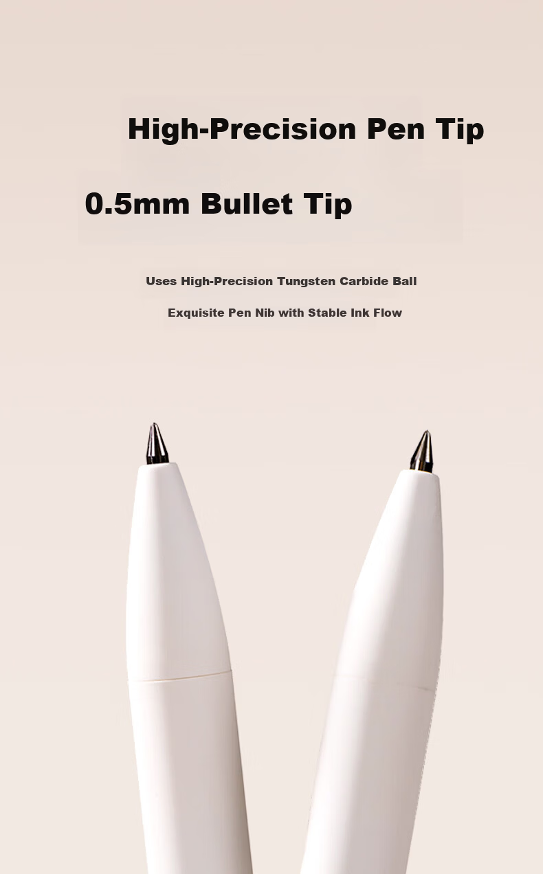 NUSIGN Low Center of Gravity Quick-Dry Click Neutral Pen Virgo Constellation 0.5mm Dual Ballpoint Silicone Tip Black Pen Exam Office 2-Pack NS894-8 Children's Day Gift 9