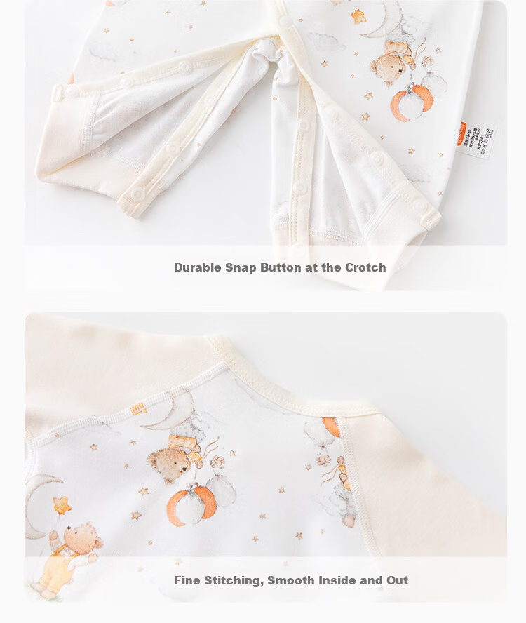 Babyprints Baby Romper 2-Pack Newborn Cotton Belly Protection Jumpsuit Unisex Soft Four-Season Infant Underwear Set A59 6