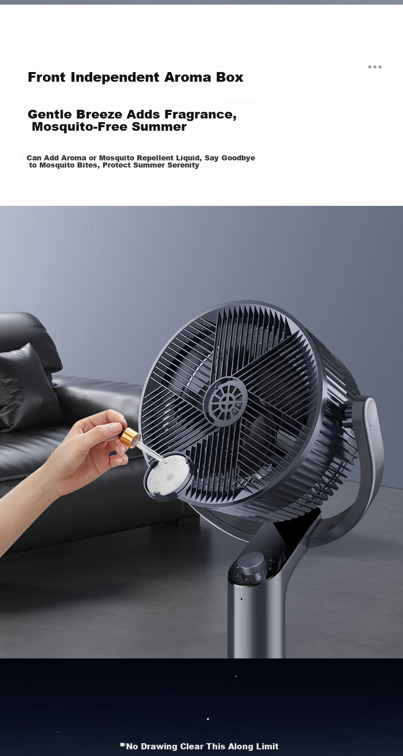 Haier Air Circulation Fan Floor Standing Electric Fan JD Self-operated Silent Bedroom Circulation Fan Home Table and Floor Fan Turbo Ventilation Fan HFX-J2365A 12