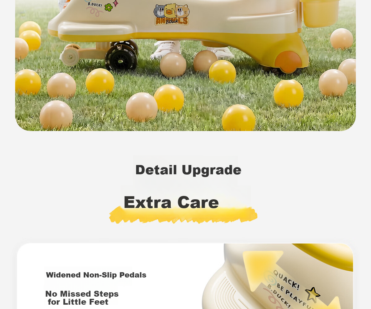 Le Little Yellow Duck Children's Twist Car 1-3-8 Years Old Baby Toy Boys and Girls Birthday First Year Gift Glide Scooter 27