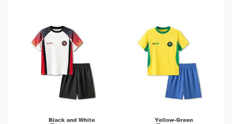 Balabala Kids Short Sleeve Set Boys Girls Baby 2-Piece Summer 2026 Football Jersey and Shorts Moisture-Wicking Quick-Dry 10