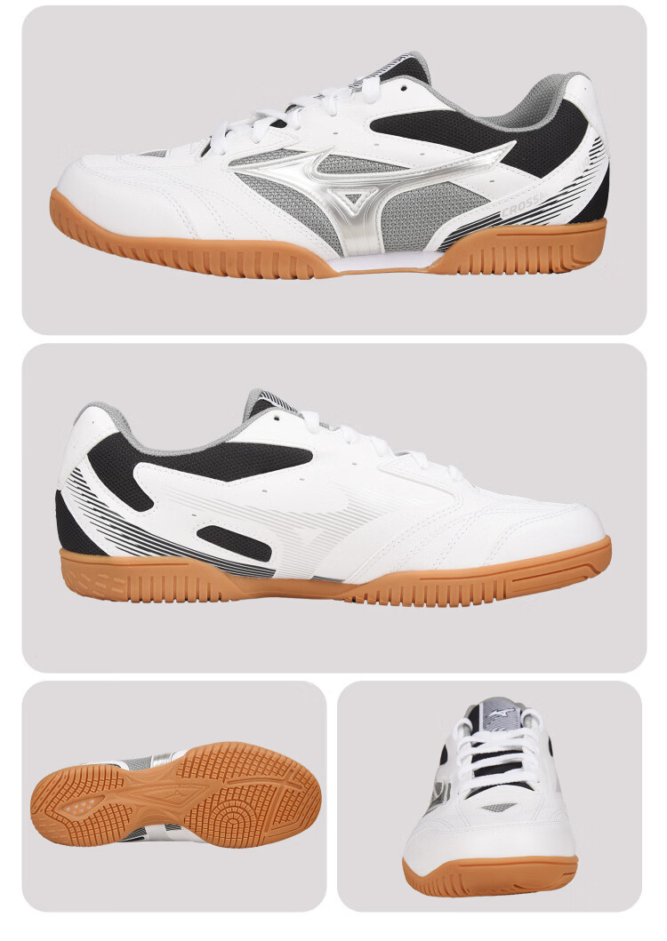MIZUNO Table Tennis Shoes Men Women Professional Breathable Durable Non-Slip Sports Training Shoes 253112 White Blue Size 36 12