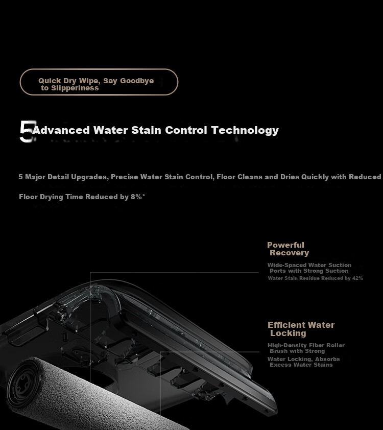 Mijia Xiaomi Floor Washer 5Pro 160℃ Steam Sterilization 26kPa Strong Suction Home Floor Washer and Mop 100℃ Boiling Water Self-Cleaning Anti-Tangle 57