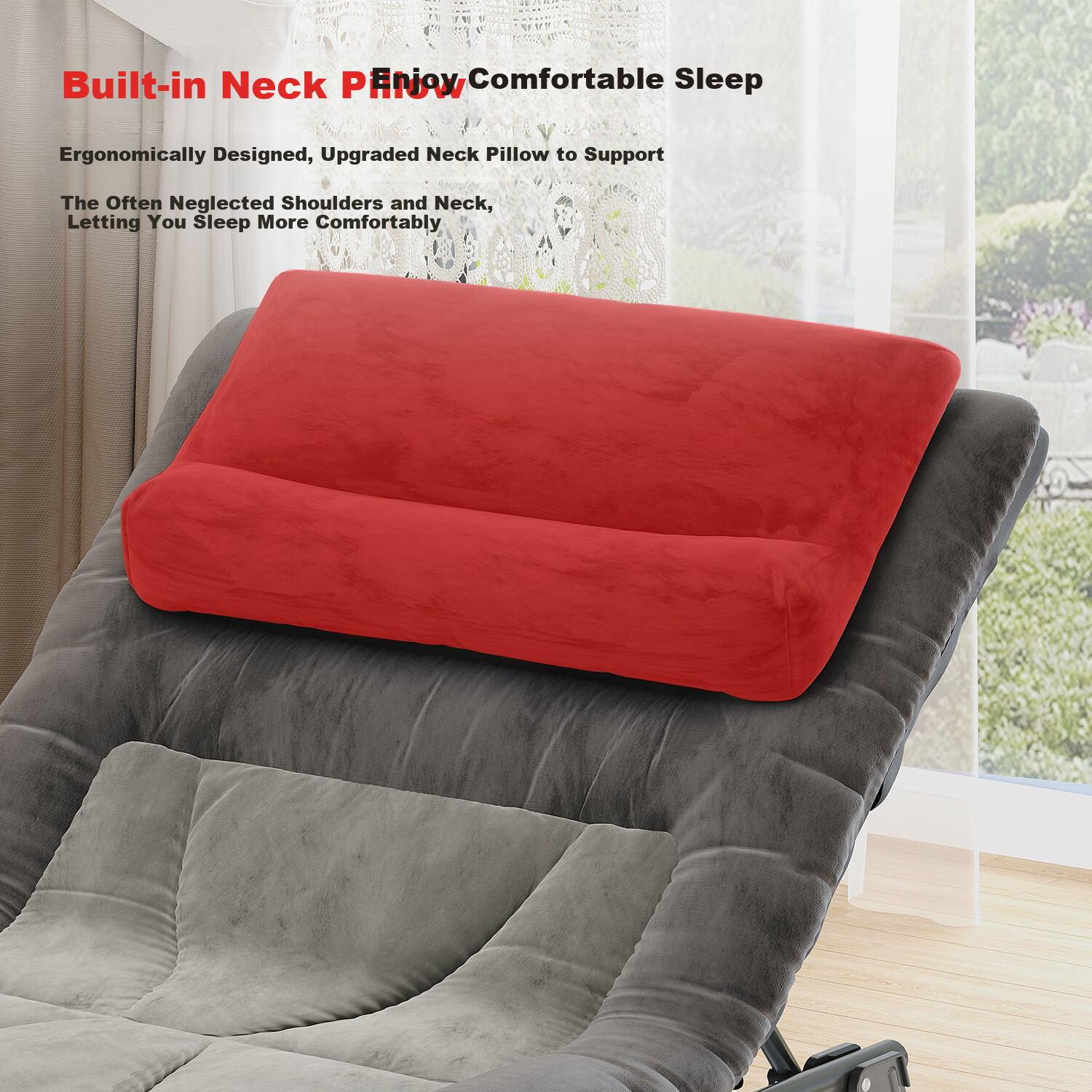 JEEP Office Folding Bed Nap Essential Single Recliner Simple Portable Hospital Care Military Nap Bed