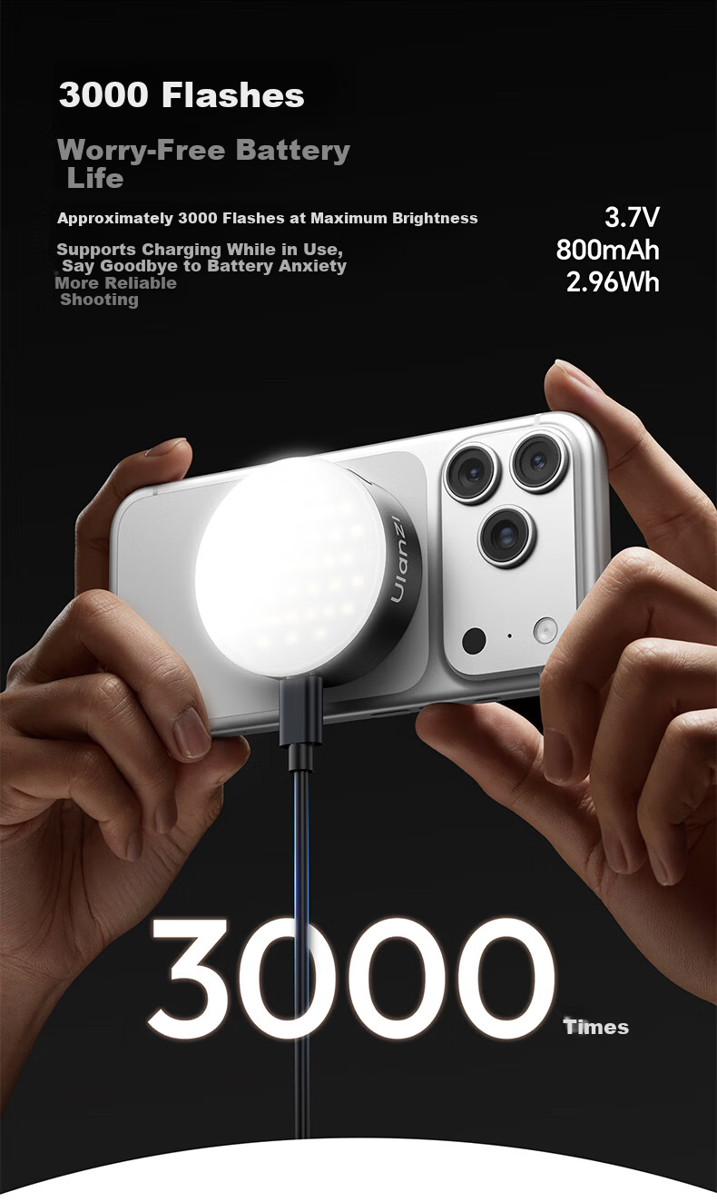 Ulanzi M02 Mini Magnetic Phone Fill Light Universal Live Streaming Soft Beauty Light Selfie Portrait Makeup Ambient Light 10