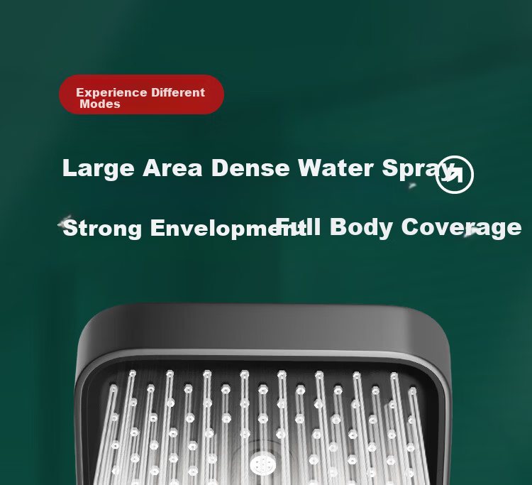 Jiayun [New German Style] Adjustable Rotatable Pressurized Shower Head with Switch High-Pressure Water Flow 23