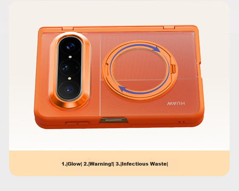 Zhilangni [Rotating Bracket | Integrated Shell and Film] Compatible with Huawei Pura X Max Phone Case Foldable Screen Protective Cover Central Axis Full Coverage Anti-Drop Matte Unisex New Model 5
