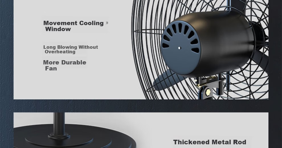 DIAMOND Industrial High-Power Copper Wire Bull Horn Fan Commercial Floor Standing Workshop Factory Ventilation Fan LX 38