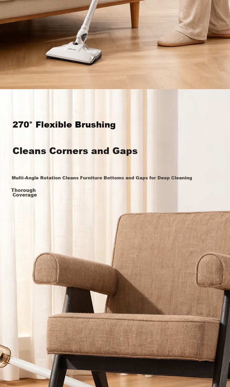 AUX Vacuum Cleaner Home Powerful Suction Pet Hair Small Handheld Wet and Dry 2-in-1 Carpet Low Noise Dust Remover AXC-327A Deluxe Edition 5