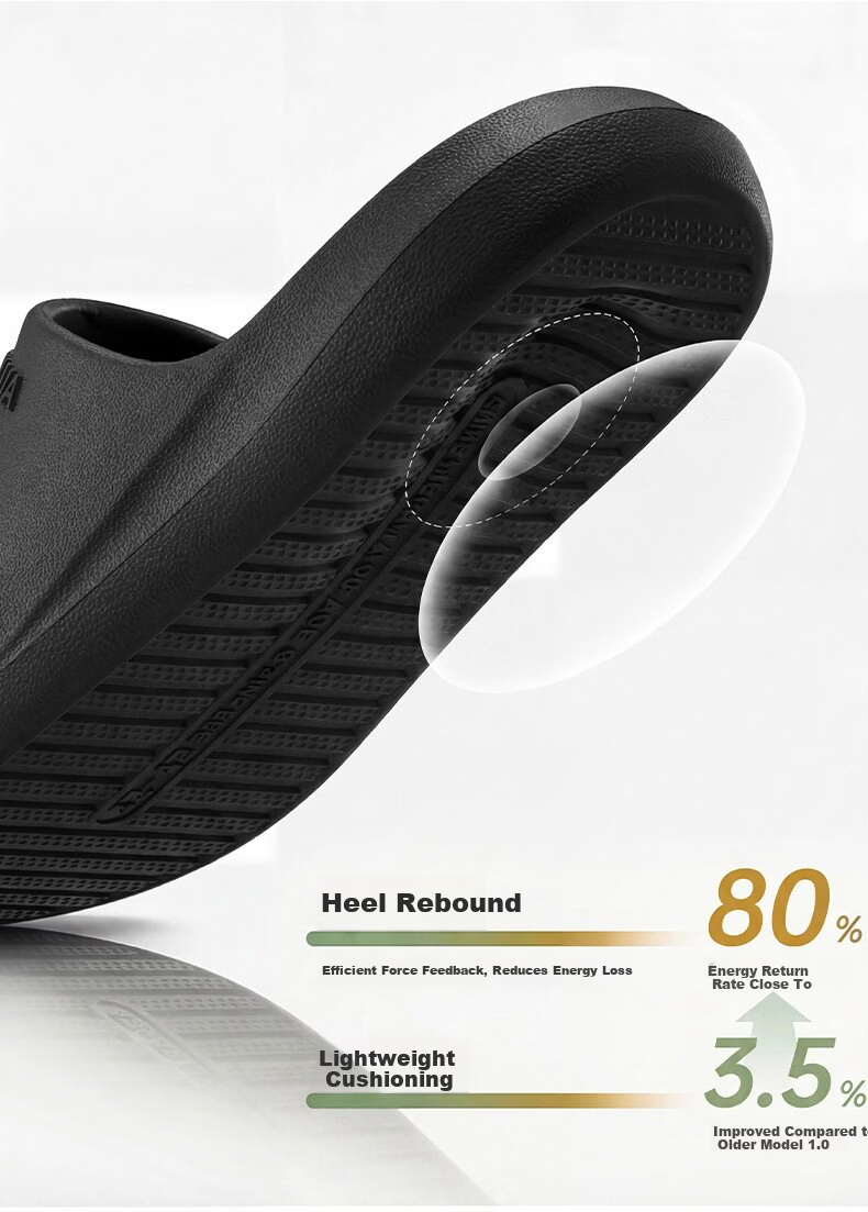 Beiduo Yang Cushioned EVA Non-Slip Indoor Bathroom Slippers for Men and Women, Off-White, Size 42-43 9