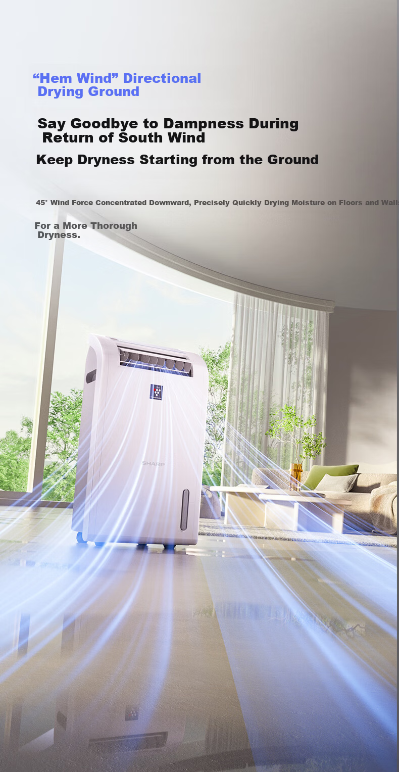 Sharp CS12Z Dehumidifier Home Use Quiet Moisture Absorber Clothes Dryer Bedroom Living Room Indoor Damp Proof 13