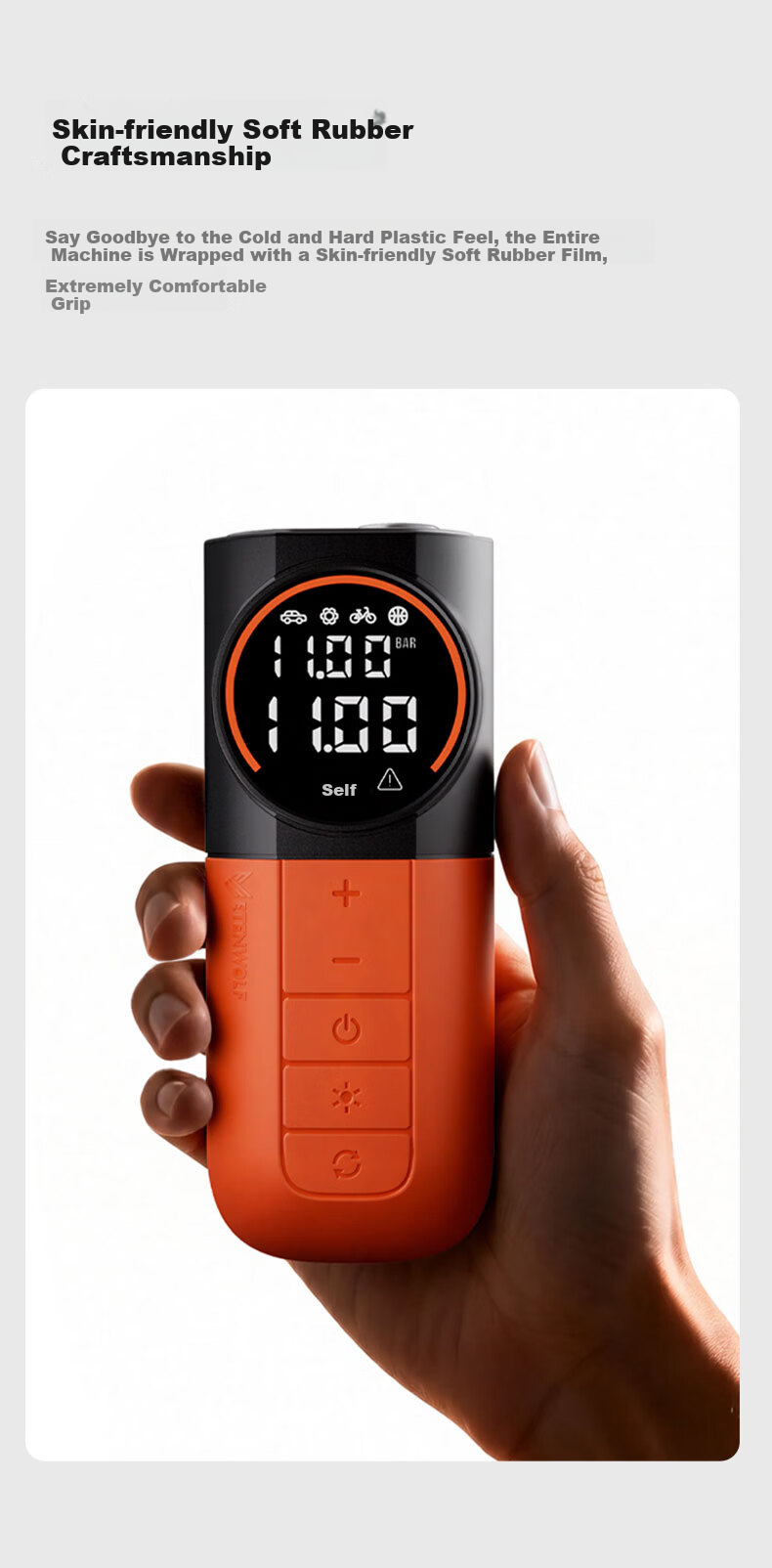 ETENWOLF V2 Car Air Compressor Electric Tire Inflator Wireless Tire Pressure Gauge Pump 11