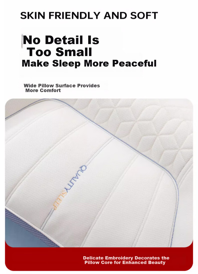 Hodo Natural Latex Pillow Core Neck Support Pillow Adult Pair Cervical Pillow Core 40*60cm 7