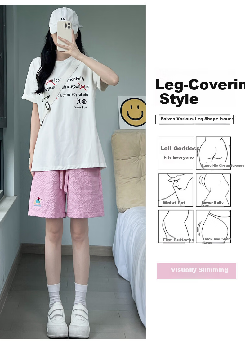Langsha Women's Summer Thin Embroidered High-Waist Quick-Dry American Style Sports Shorts Beach Mid-Length Pants 14