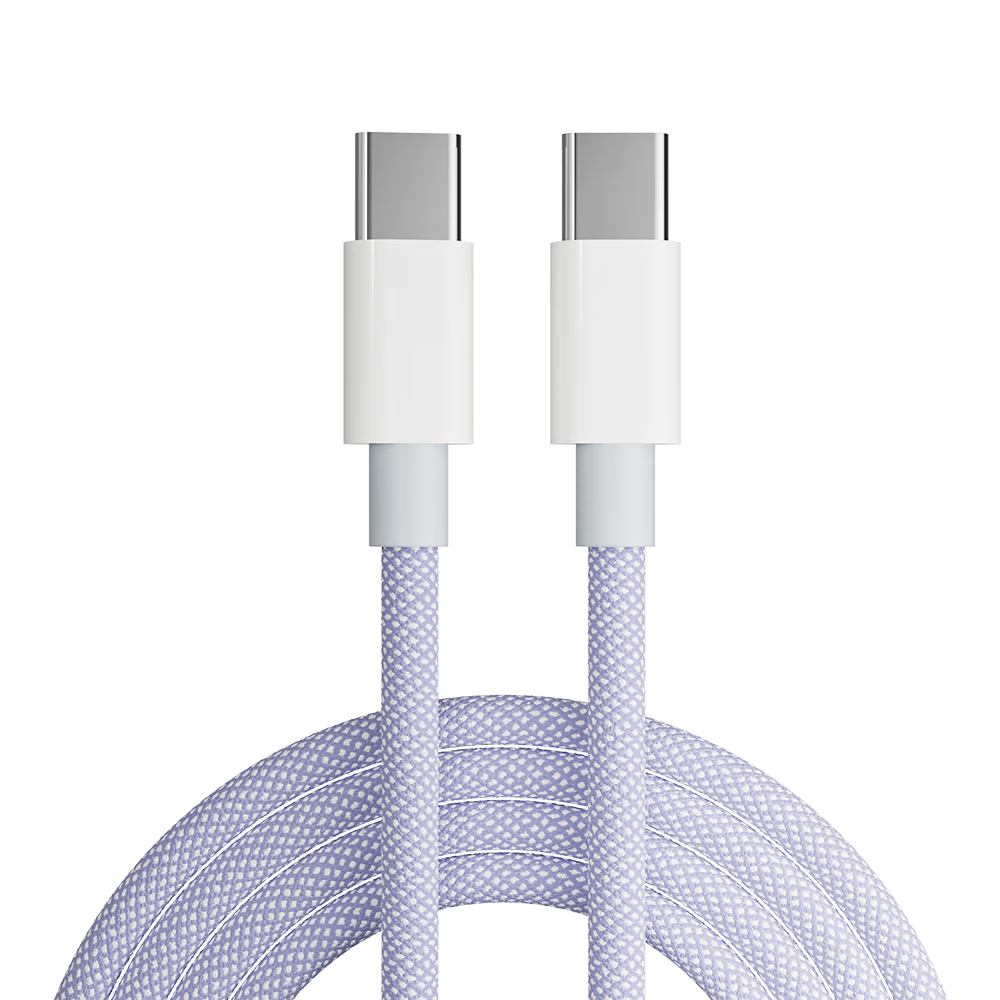 Beimo Compatible Apple iPhone 17/16/15 Type-C Charging Cable Dual-Head PD 60W Fast Charging Car Charger for iPhone 17 Pro Max Mobile Phone Tablet iPad Laptop 2m Purple