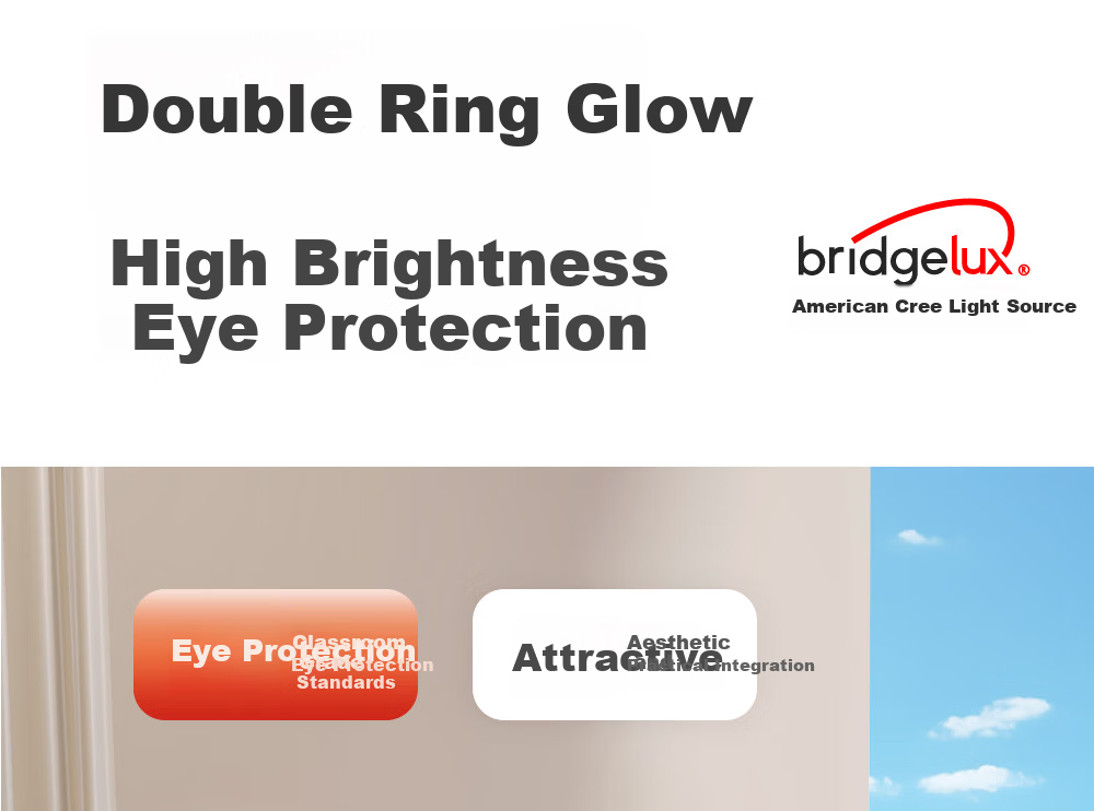 Kuka LED Ceiling Light Nordic Eye Protection Cree Lighting Living Room Bedroom 110cm - Smart [Installation Included] 11