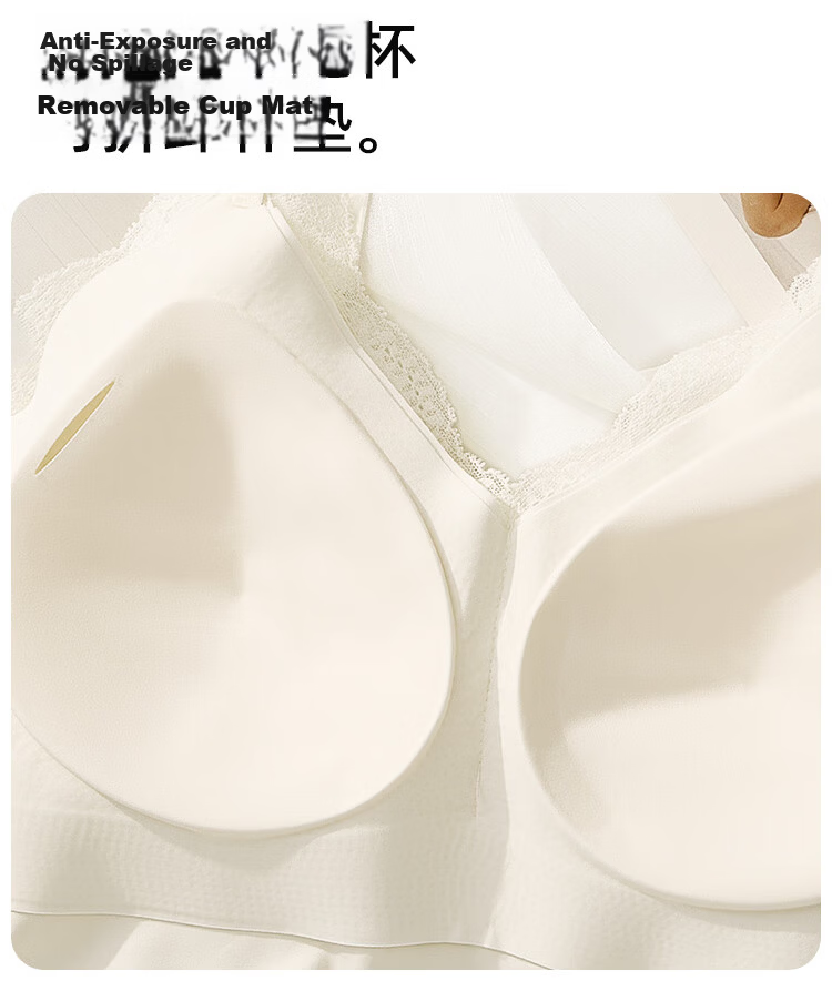 Herbal Original Color Women's French Lace Sexy Strap Camisole Summer Thin Breathable Backless Bra-Free Base Layer Nude 11