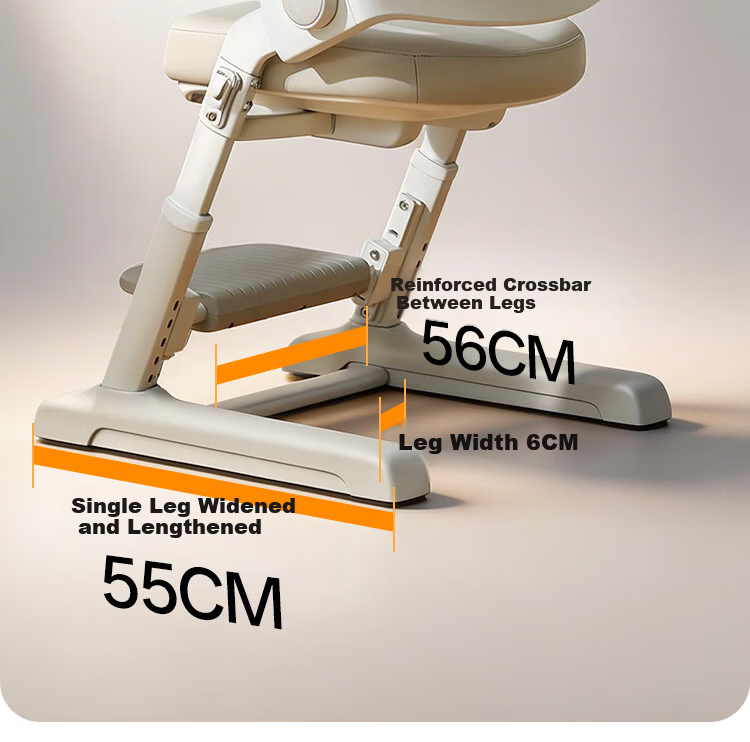 89jian F2 Children's Study Chair Writing Desk Chair Adjustable Seat Stool for Primary School Home Study Room with Back Support 145FB Gray 11