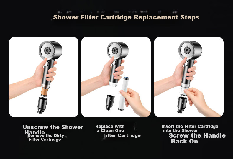 WUZORY [Germany] High-Pressure Shower Head Powerful Bathroom Multi-Function Handheld Shower Sprayer 21