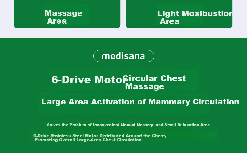 MEDISANA German Breast Massager Red Light Electric Chest Massager for Breast Nodule Relief and Pain Relief Thermal Therapy Gift for Girlfriend Birthday 8