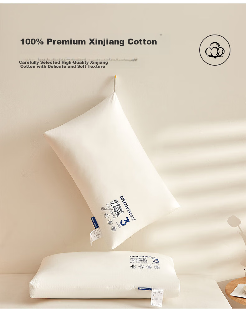 Eve's Elegance [Three-Proof] Five-Star Hotel Pillow Adult Cervical Support Deep Sleep Men's Pillow Core Single Piece 13