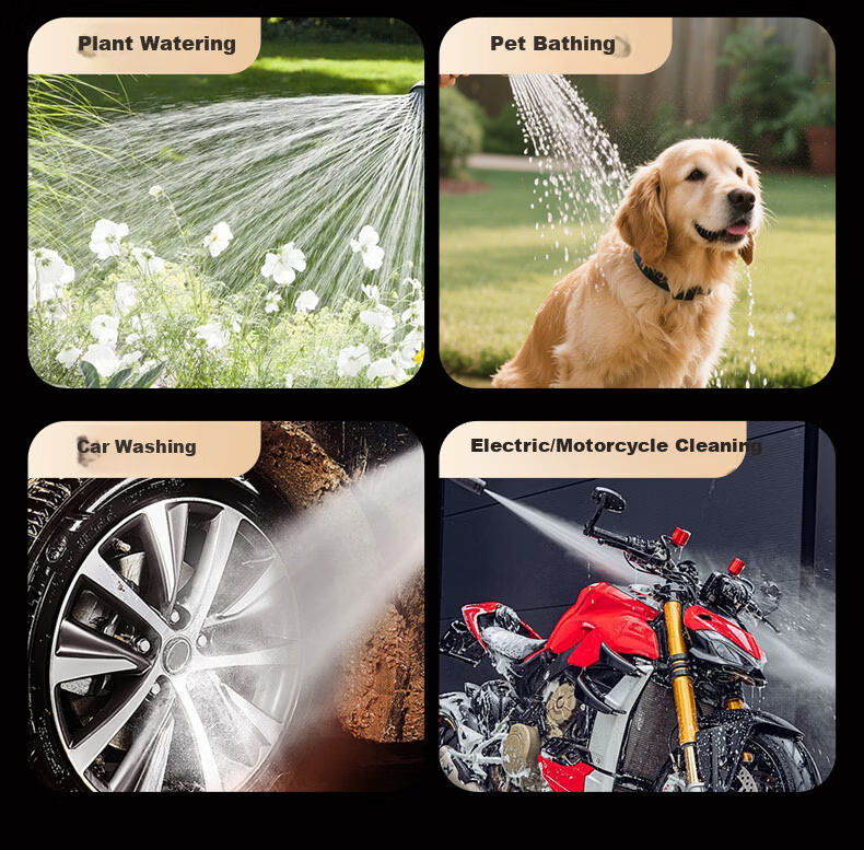 Zhiguozhe Car Wash Machine High-Pressure Home Use Water Gun Powerful Cleaning Spray Wireless Lithium Battery Portable Tool 30