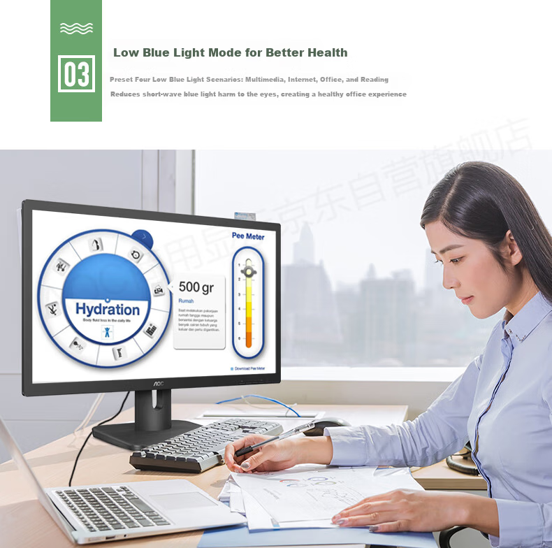 AOC Monitor 21.5 Inch VA Wide Viewing Angle 1080P Full HD HDR Mode Computer Display 22B3HM 4