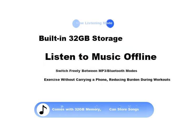 Fanmu Bone Conduction Bluetooth Sports Gaming Earphones IP55 Dustproof Waterproof 32GB Storage MP3 Open Wireless Non-In-Ear Running Cycling Marathon M5 Black 18