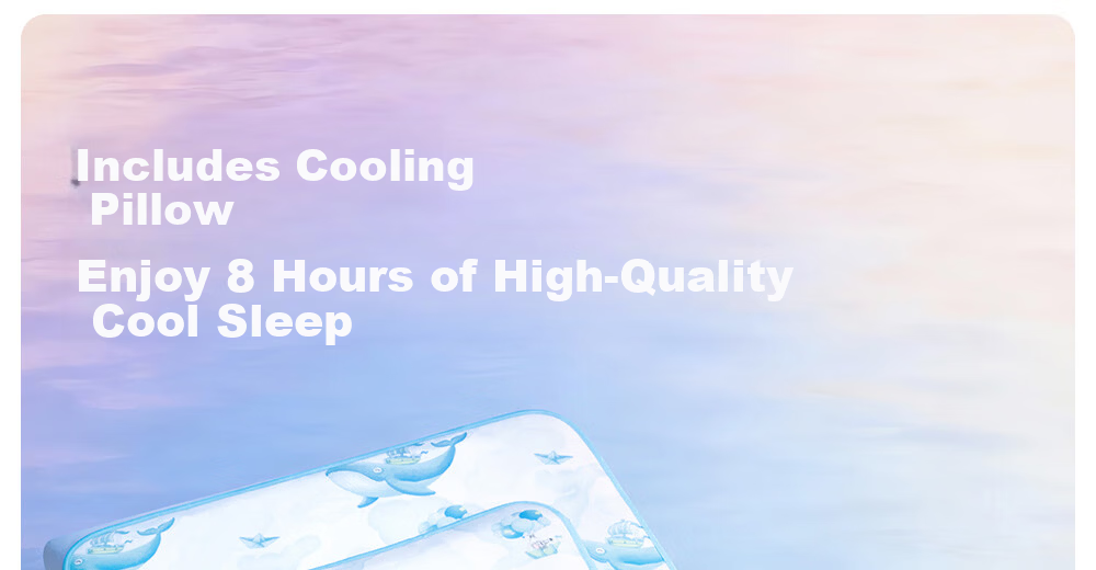 Beitais Baby Cooling Mat Breathable Ice Silk Mattress Toddler Kindergarten Nap Bed Mat Cloud Whale Fantasy 120*65cm 16