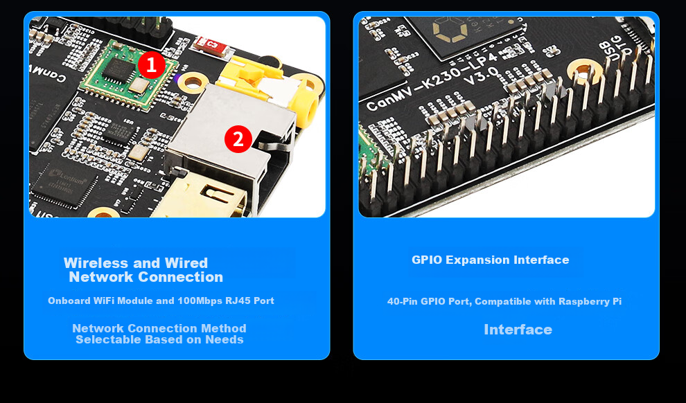 ChuangLeBo K230 Development Board CanMV K230 3.0 AI Development Board Vision Recognition Module Camera Artificial Intelligence 7