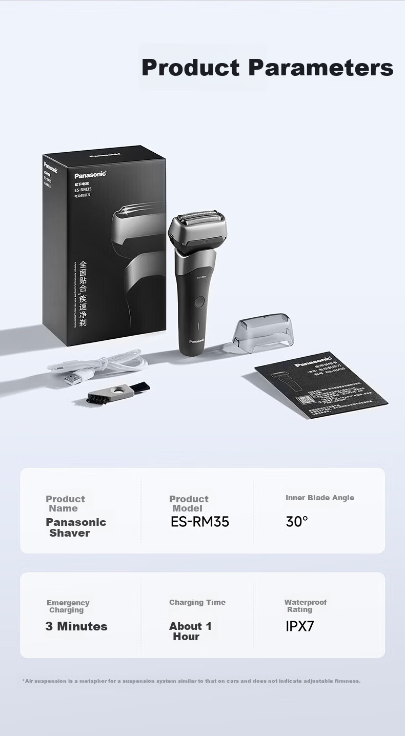 Panasonic New 5 Series Lightning Shaver ES-RM35 Black 11