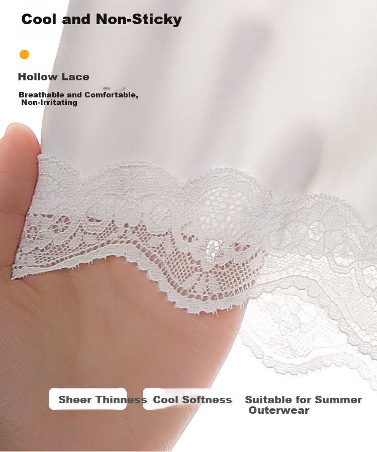 Herbal Original Ice Silk Bare Feeling Safety Shorts for Women Summer Thin Anti-Exposure Loose Lace Home Wear Leggings 8