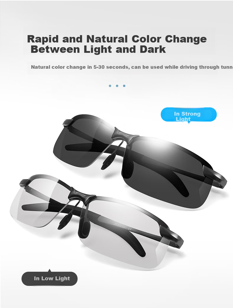 BWNK Polarized Smart Photochromic Sunglasses for Men Cycling Fishing Day and Night UV Protection 6