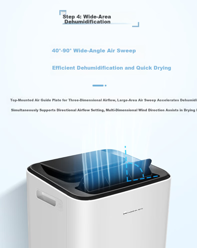 GREE Home Smart Dehumidifier DH30EPA1A (WIFI) - Low Noise Bedroom Basement Industrial Moisture Absorber Large Area Drying Machine 8