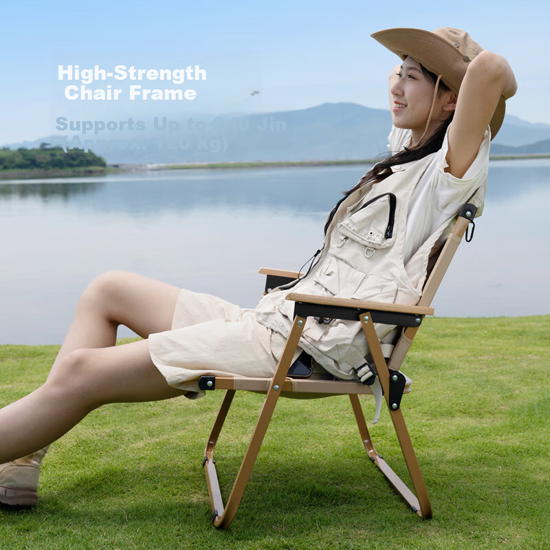 Shanfei Linsike Outdoor Folding Chair Ultra-Light Portable High Load Carbon Steel Fishing Stool Picnic Chair Black