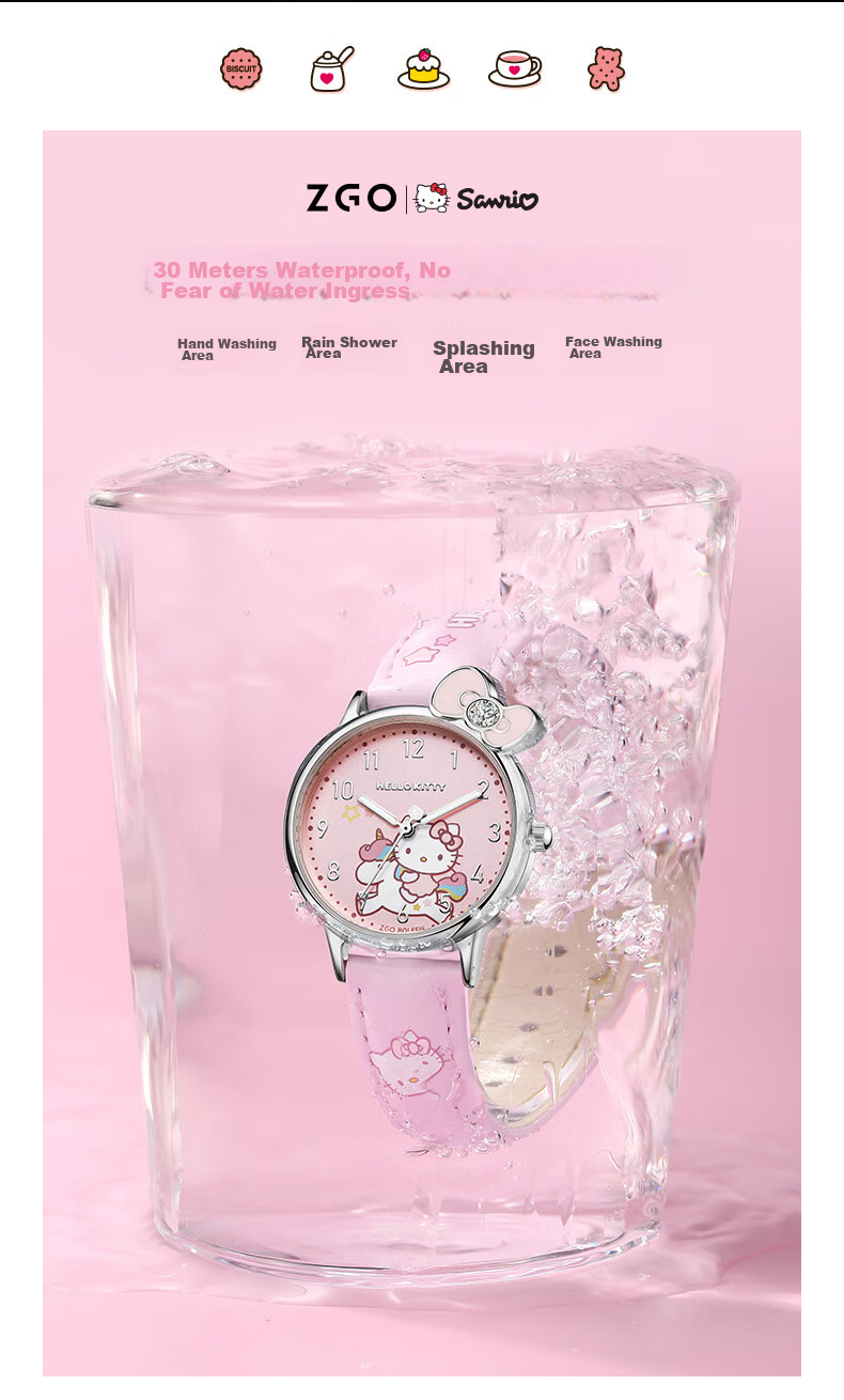 Hello Kitty Children's Watch Time-Only Girls 6-16 Years Old Sanrio Birthday Gift for Elementary and Middle School Girls Daughter 6