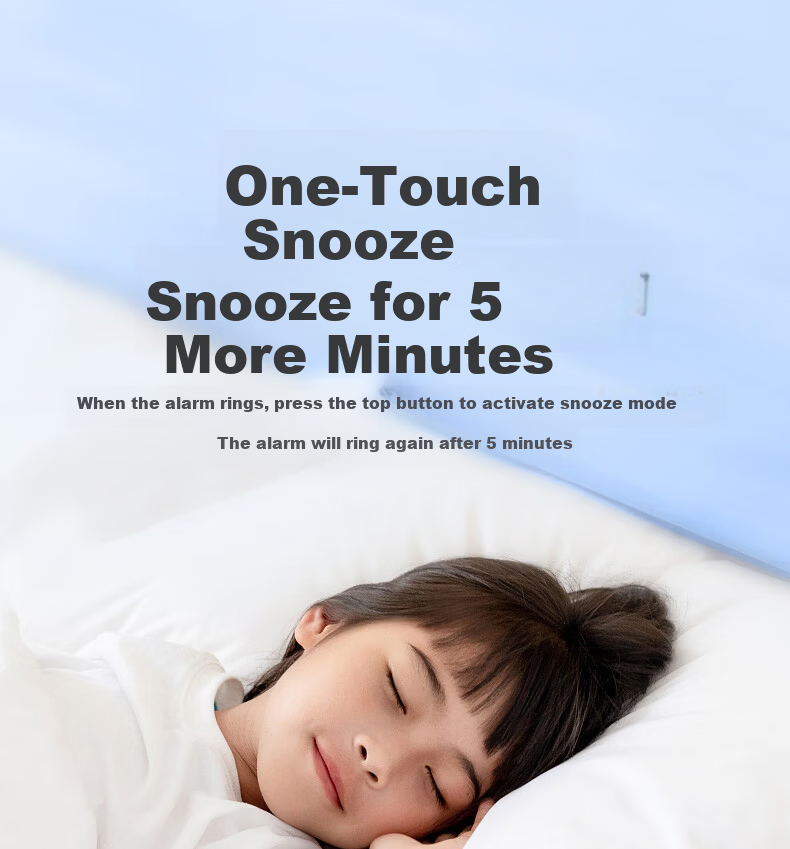 Qite Smart Alarm Clock Multifunctional 2026 New Student Wake-Up Device Temperature Display Snooze Electronic Desktop Clock Gift for Middle and High School Students Children's Day 12