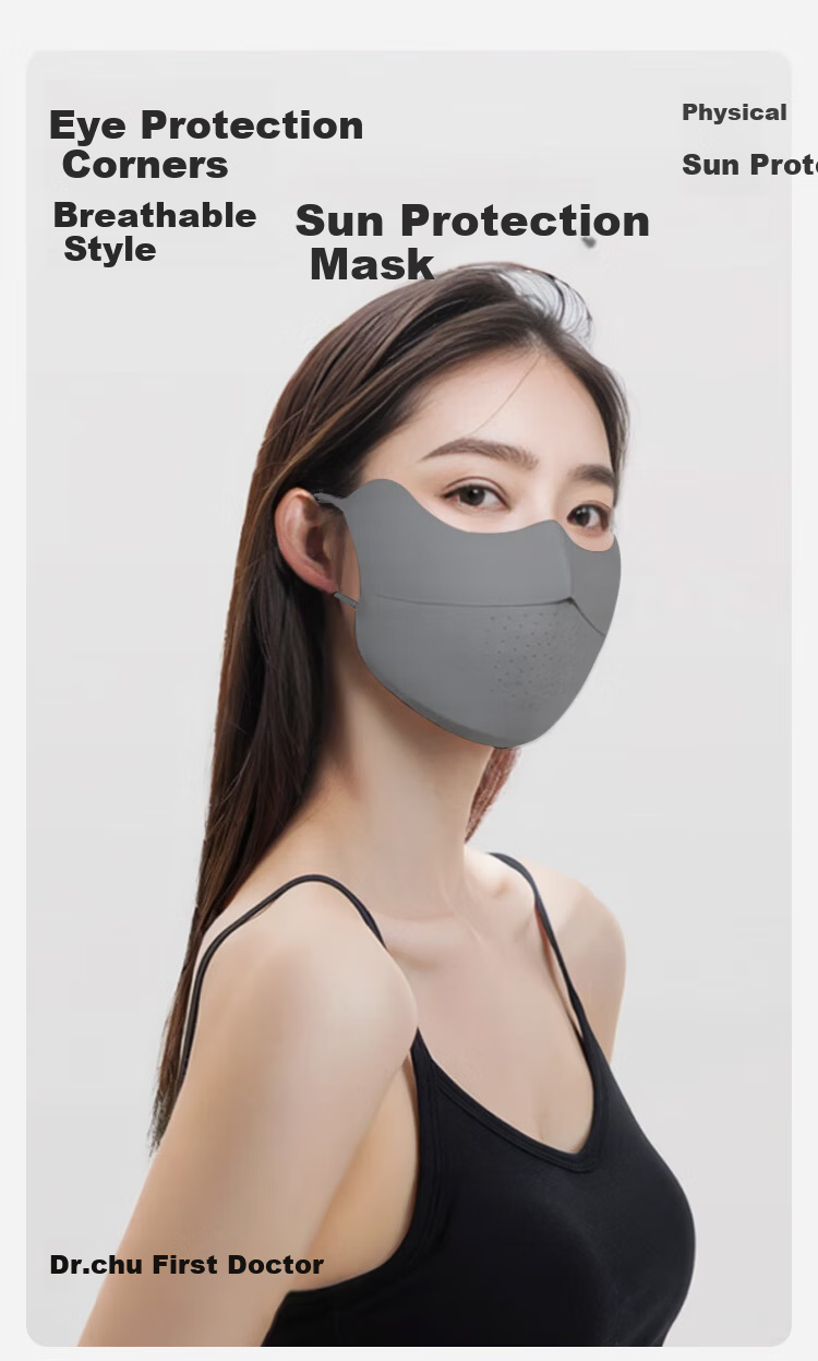 Chuyisheng Sunscreen Mask for Women Full Face Sun Protection UV Protection Face Bikini Summer Lightweight Breathable Blue Smoke Gray 1