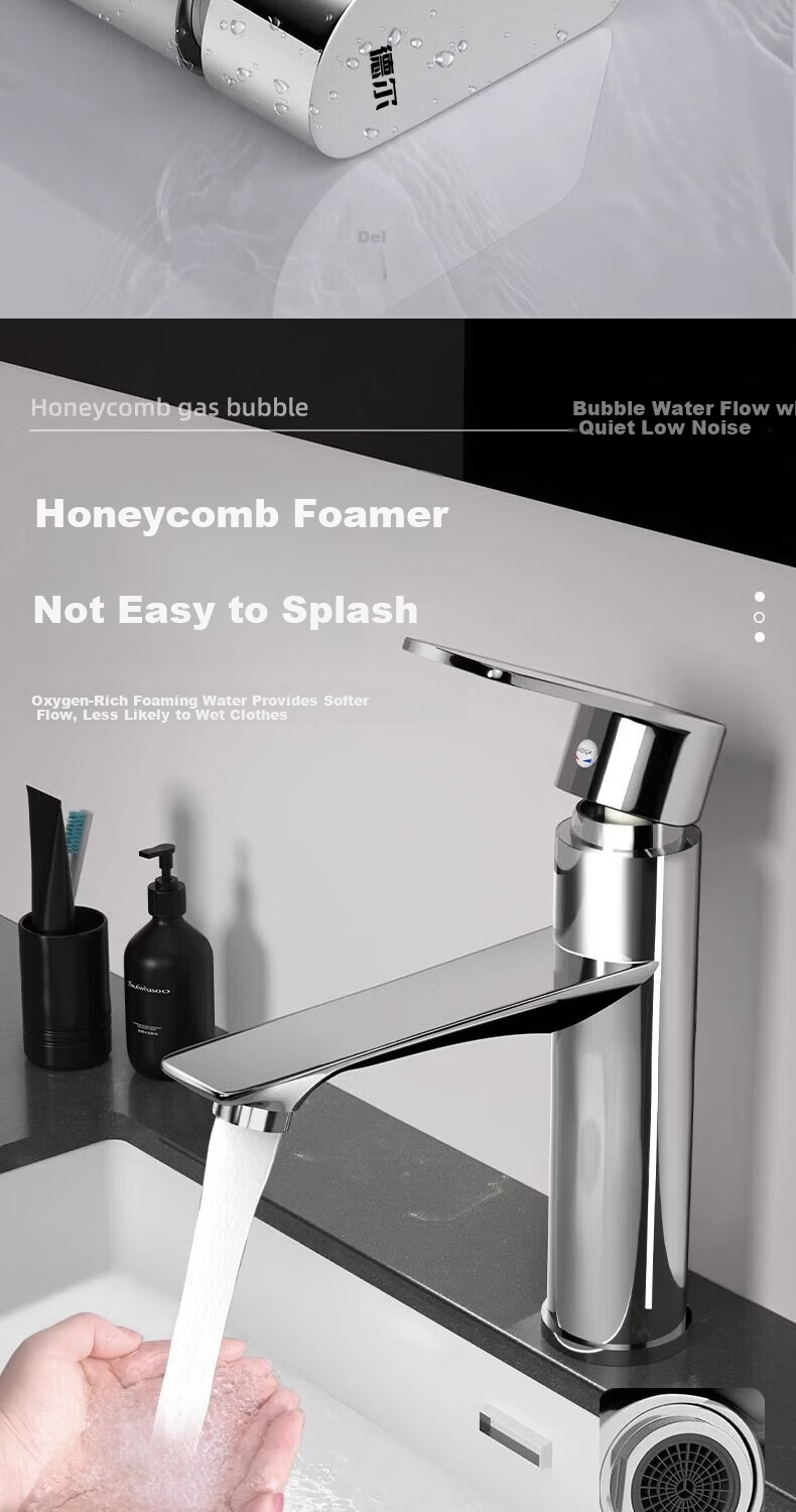 Del 28-Year Brand Basin Faucet Bathroom Hot and Cold Dual Control Single Hole Washbasin Faucet MPLT 5
