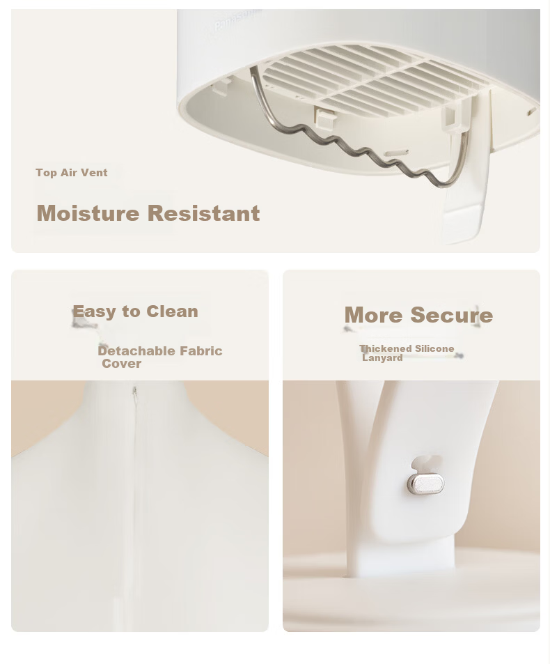 Panasonic Portable Clothes Dryer 2026 Latest Mini Travel Home Use Small Compact Sterilization Mite Removal Soft Light White 17