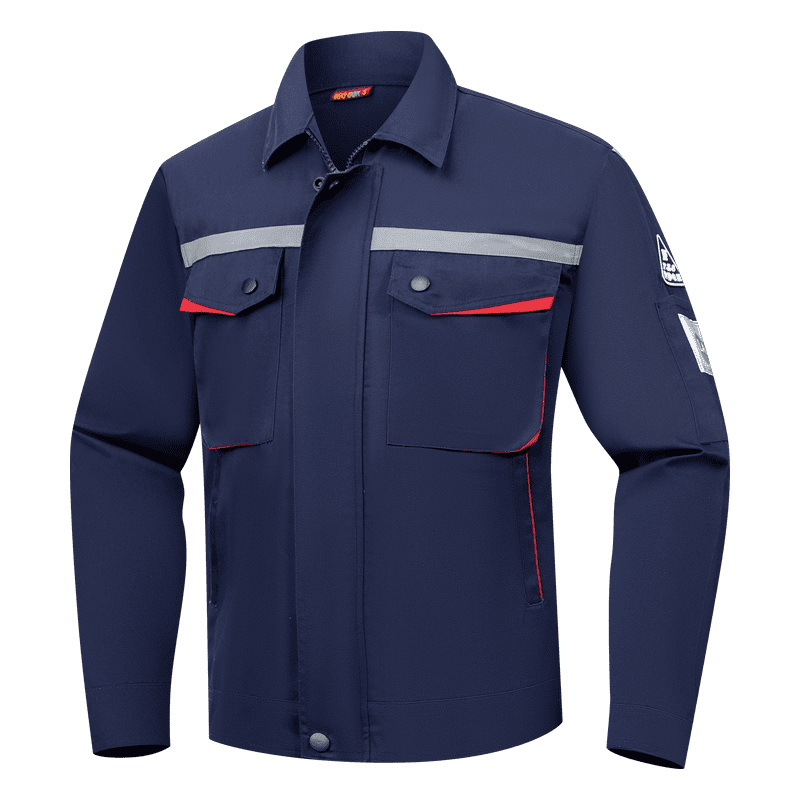 Lido According to Chen Custom Anti-Static Workwear Durable Men's Spring and Autumn Long Sleeve Reflective Strip Engineering Uniform Auto Repair Labor Protection Workwear Custom Work Suit