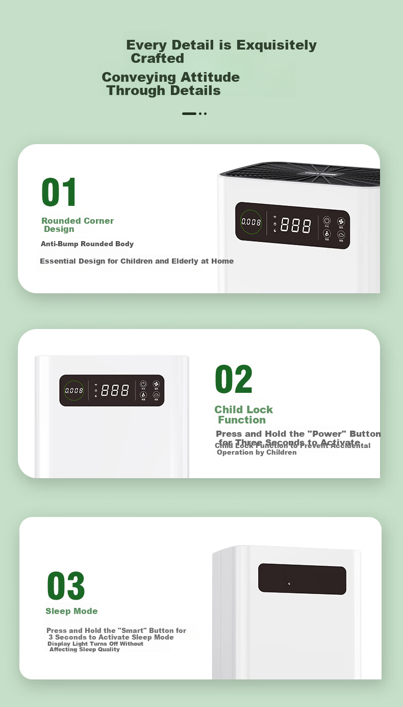 Chuanglvjia ProMax Smart Formaldehyde Removal Air Purifier - Bacteria and Odor Removal, Plasma Technology, No Consumables, Suitable for Up to 180㎡, Formaldehyde Display + AI Connectivity 9