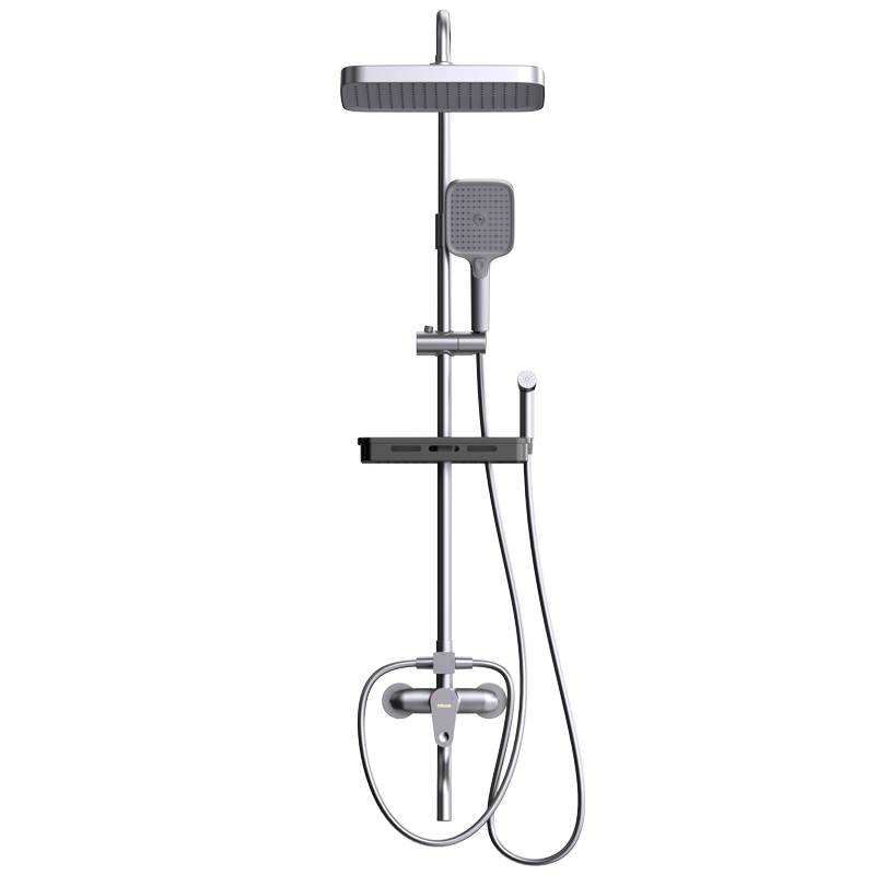 MICOE Shower Set Gun Gray Hot and Cold Shower Set Bathroom Pressurized Shower Head Full Set M-A130