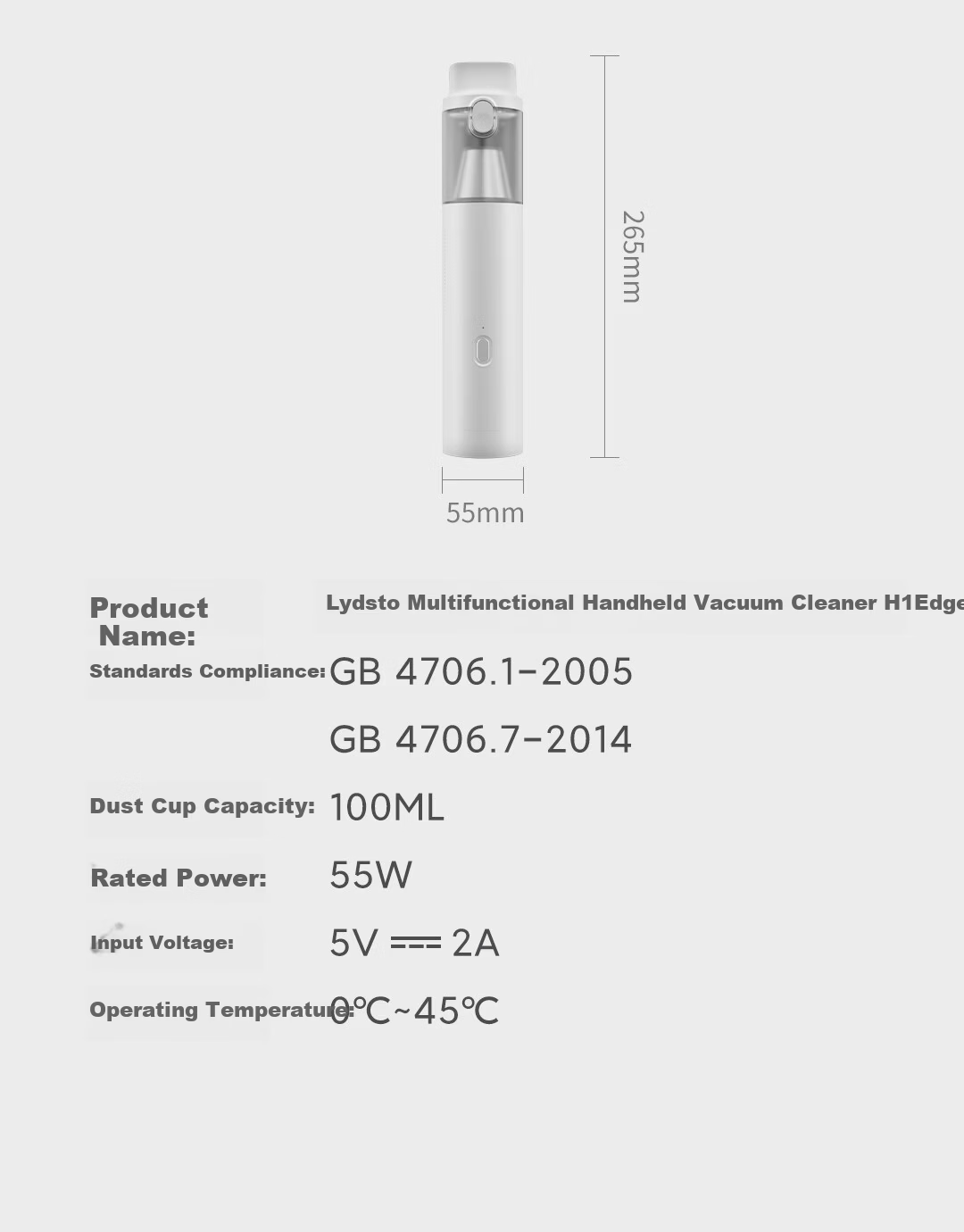 Lydsto Car Vacuum Cleaner, 20000Pa High Power, Compact Handheld Blower And Suction All-In Brushless Motor, Dual-Use for Car And Home, Desktop Portable Pet Hair Removal, Computer Dust Cleaning, Long Battery Life 22