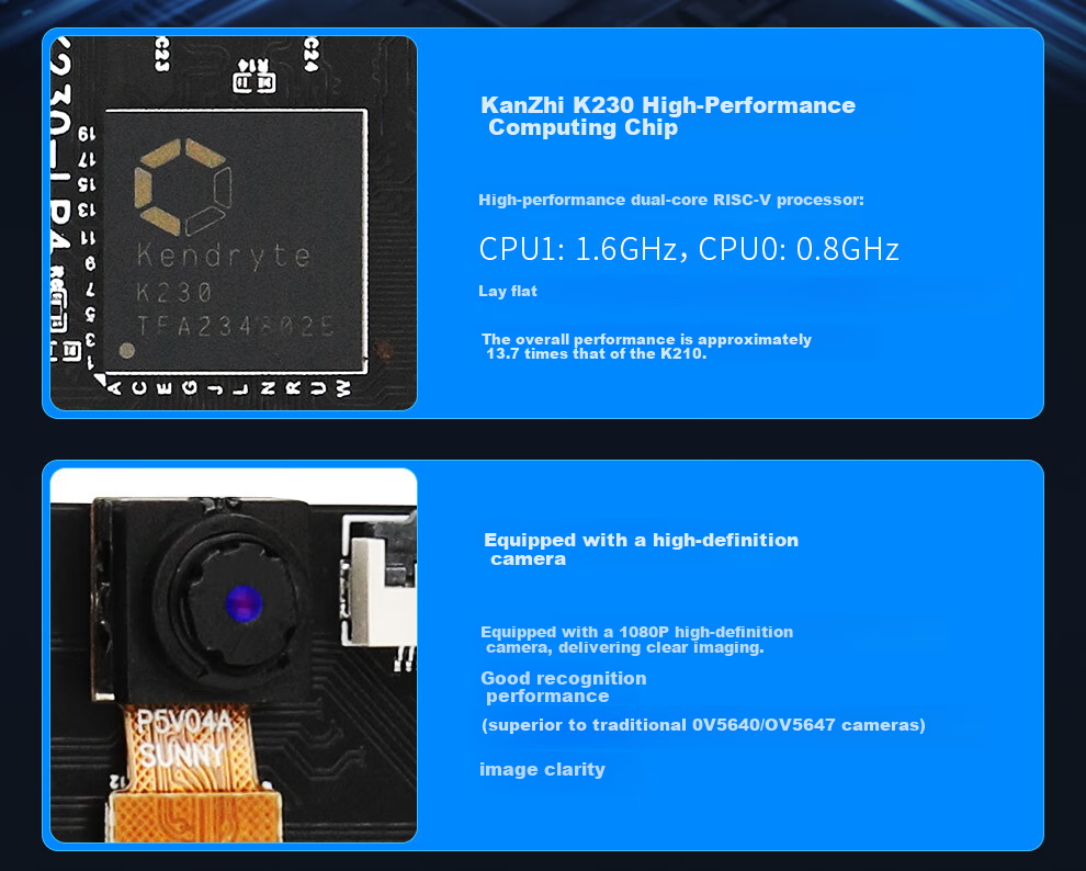 ChuangLeBo K230 Development Board CanMV K230 3.0 AI Development Board Vision Recognition Module Camera Artificial Intelligence 5