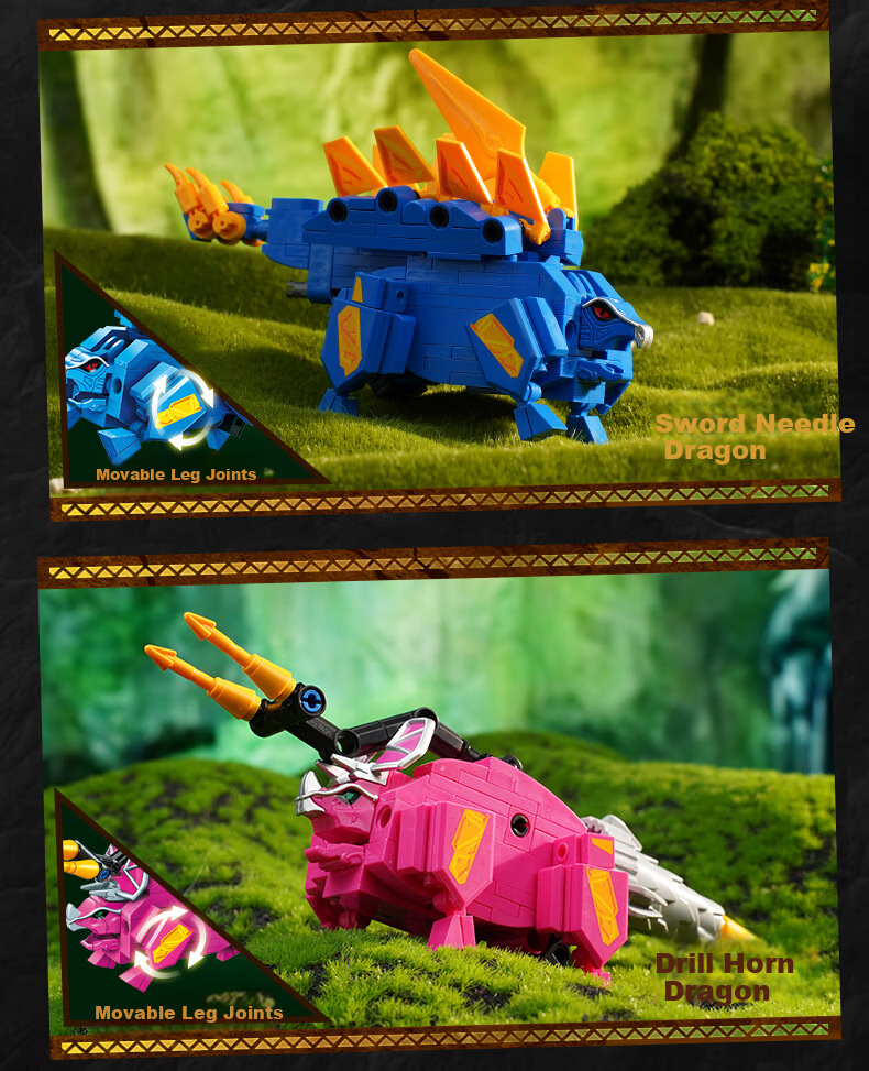 Mighty Super Squad Beast Electric Squad Dinosaur Model Building Blocks Toy Kids Birthday Gift Swift Claw Dragon 82005 5