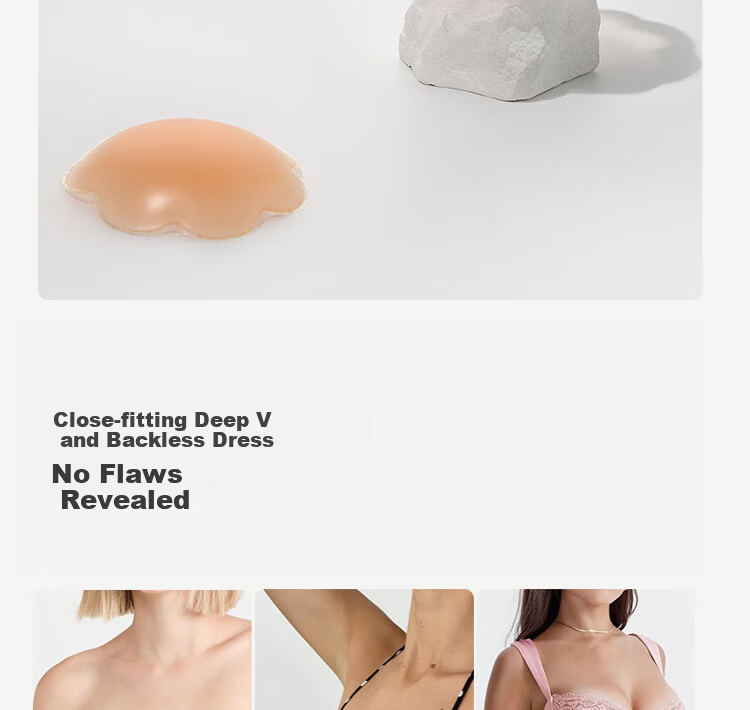 Jingshuran JD Private Label Shu Invisible Silicone Anti-Sweat Invisible Nipple Covers Round Skin Color 5 Pairs 8