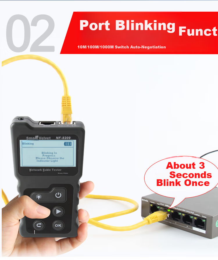 Smart Mouse NF-8209 Multifunctional Cable Tracing Mode Length Breakpoint Tester Line Finder Tracer 6
